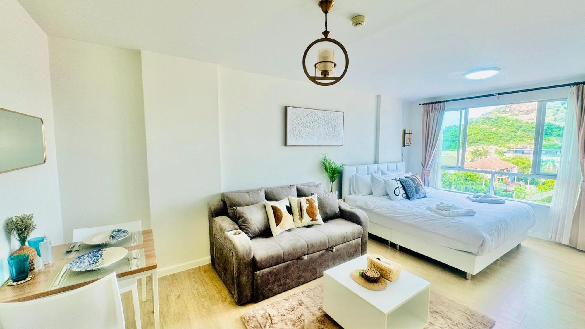 Sea&Mountain View,5 Mins Walk To Famous Beach With King Size Bed Hua Hin Luaran gambar