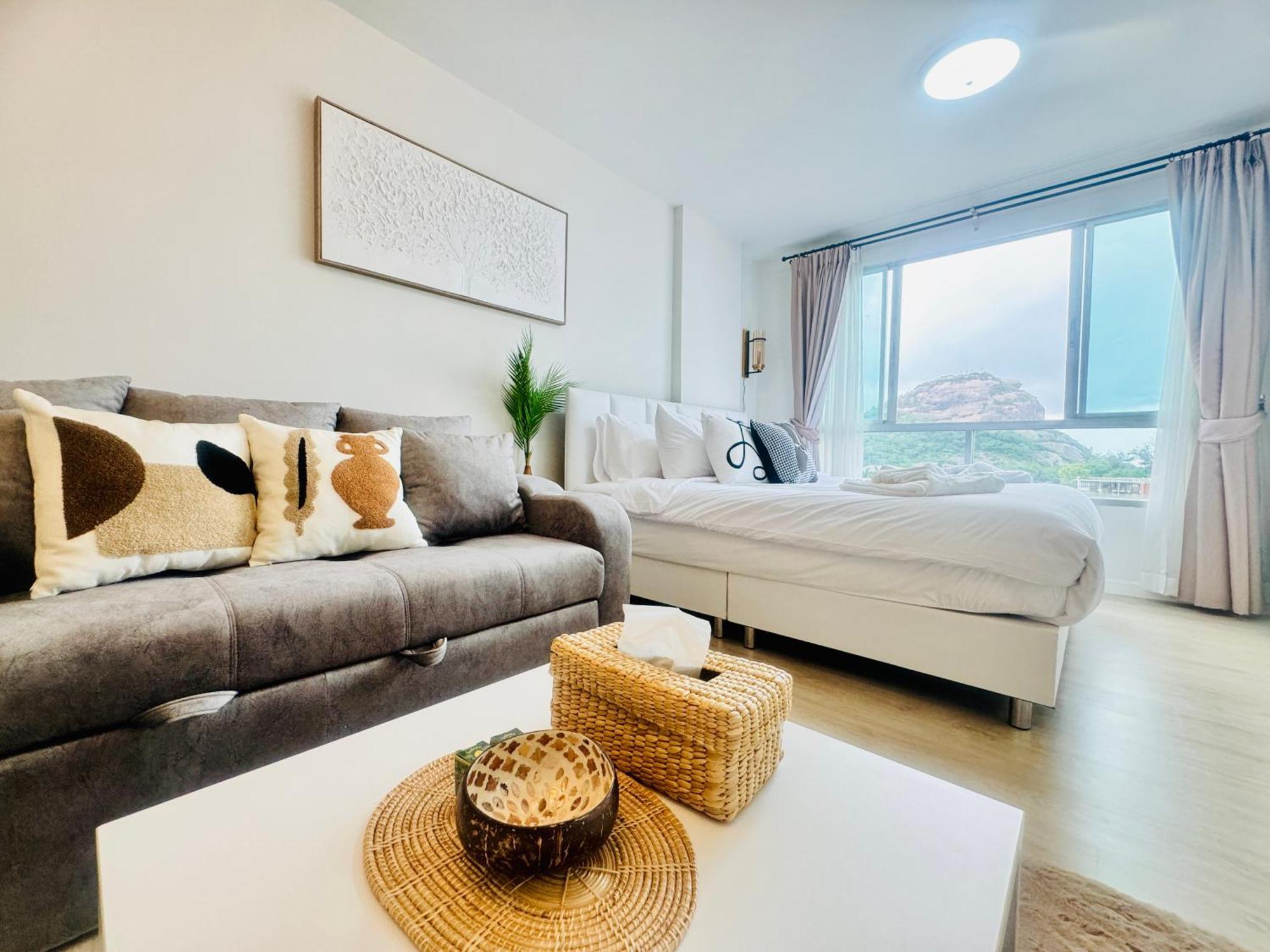Sea&Mountain View,5 Mins Walk To Famous Beach With King Size Bed Hua Hin Luaran gambar