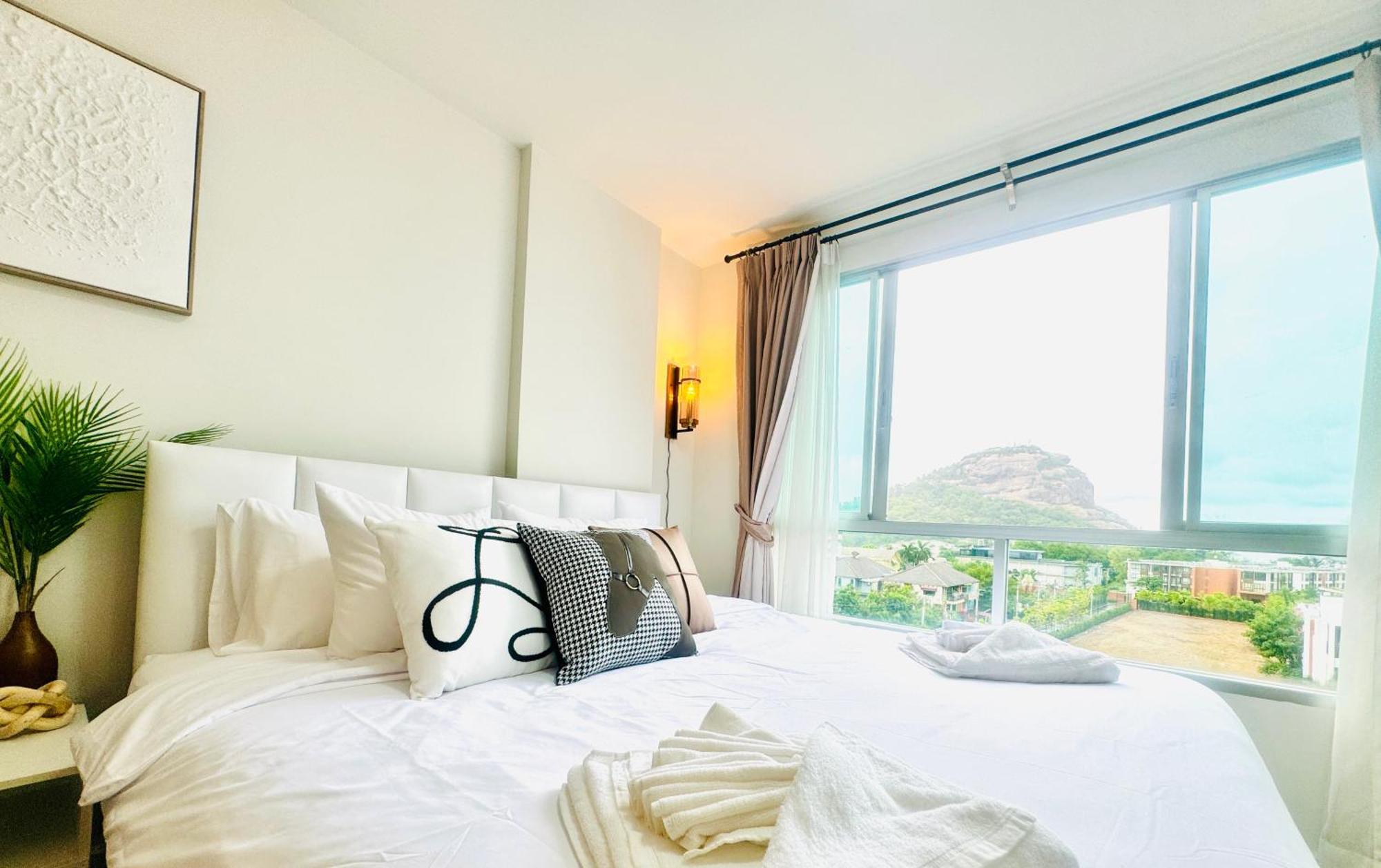Sea&Mountain View,5 Mins Walk To Famous Beach With King Size Bed Hua Hin Luaran gambar